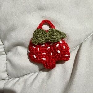 Handmade Crochet Strawberry One Piece Bathing Suit - fits sonnet angel standing